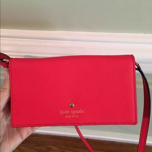 Kate Spade Leather Crossbody Wallet Purse